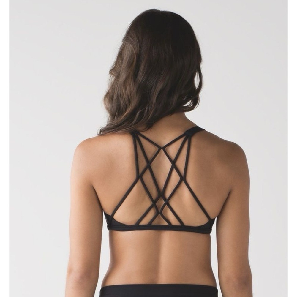 Lululemon Free To Be Zen Sport Bra Size 2 Heathered Yoga Workout Gym No Pads